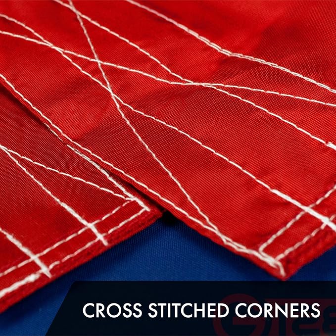 G128 American USA Flag | 6x10 Ft | Premier ToughWeave Series Embroidered 300D Polyester | Country Flag, Embroidered Stars, Sewn Stripes, Indoor/Outdoor, Brass Grommets, Beautiful Flag