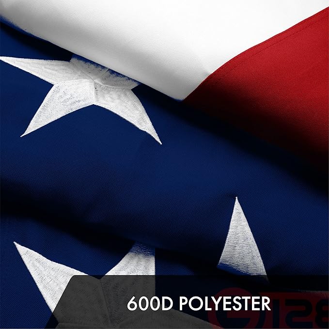 G128 American USA Flag | 20x30 Ft | ToughWeave Series Embroidered 600D Polyester | Country Flag, Embroidered Stars, Sewn Stripes, Indoor/Outdoor, Vibrant Colors, Brass Grommets