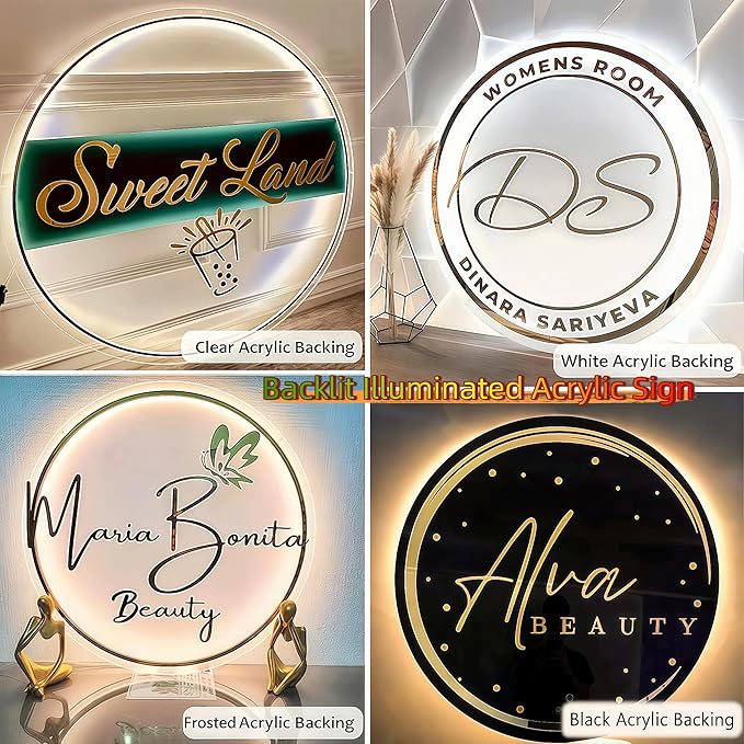 Custom Neon Sign, Personalized UV Printed LED Neon Sign LoGo Customizable for Business, Salon Beauty Nail Studios Light Up Name Sign, Images Neon Lighting Customized