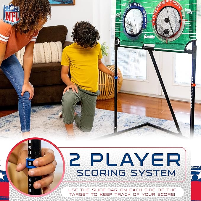 Franklin Sports Target Toss Games - Kids Football + Baseball Target Toss Games for Indoors + Outdoors - Fun Football + Baseball Throwing Games for Kids - Includes Targets + Mini Toy Balls