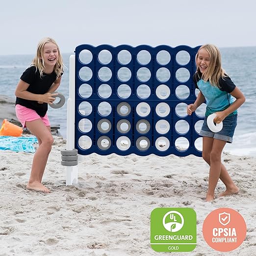 ECR4Kids Jumbo 4-To-Score, Giant Game, Navy/White