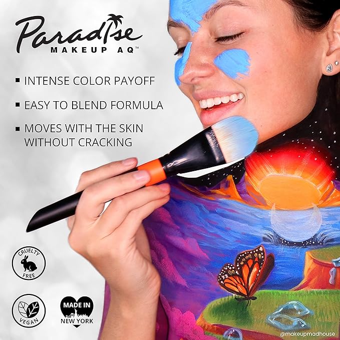 Mehron Makeup Paradise Makeup AQ 30 Color Pro Palette | Magnetic and Refillable Palette | Body Paint & Face Paint | Costumes, SFX, Halloween, & Cosplay
