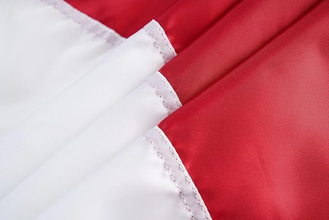 FRF FLAG American Flag Bunting 1.5x3 Ft (6 PCS), Embroidered Patriotic Bunting Flags, 4th of july Decorations Outdoor, with 3 Brass Grommets