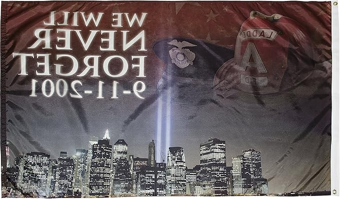 FlagSource Never Forget 9/11 Nylon Flag, Made in The USA, 3x5'