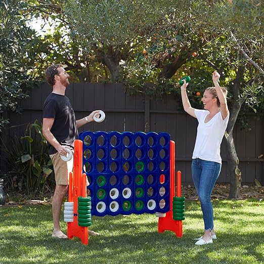 ECR4Kids Jumbo 4-to-Score, Giant Game, Blue/Orange