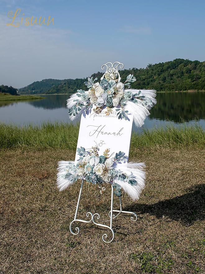 Wedding Arch Flowers, Artificial Flowers for Decoration, Large Flower Swag for Boho Styles Wedding Ceremony Floral Decor - Pack of 2