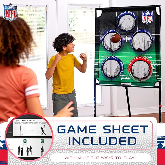 Franklin Sports Target Toss Games - Kids Football + Baseball Target Toss Games for Indoors + Outdoors - Fun Football + Baseball Throwing Games for Kids - Includes Targets + Mini Toy Balls