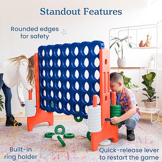 ECR4Kids Jumbo 4-to-Score, Giant Game, Blue/Orange