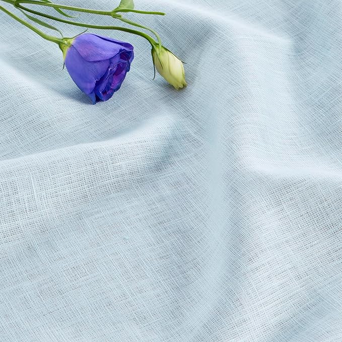 Solino Home Linen Tablecloth 60 x 90 Inch - 100% Pure Linen Ice Water Table Cloth for Rectangle Tables - Fete, Machine Washable Tablecloth for Spring, Easter