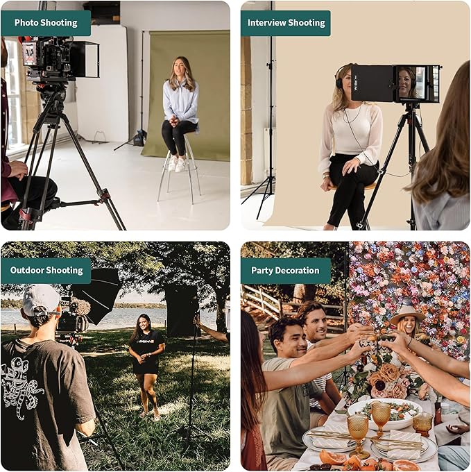 Kate Photo Backdrop Stand 10x8.5ft Adjustable Background Stand Kit for Photography (Indoor/Outdoor) and Party Decorations, Maximum Load 5kg/11lb