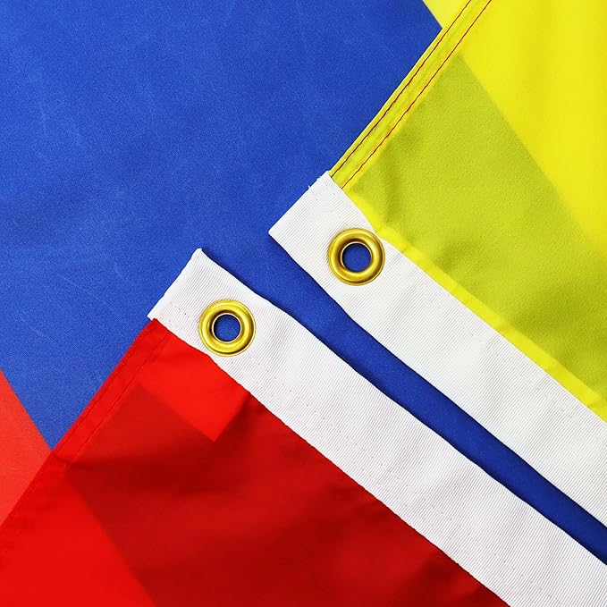 AZ FLAG Set of 10 Ecuador Flags – 90 x 60 cm – Ecuadorian Flag 100% Polyester with Integrated Metal Eyelets