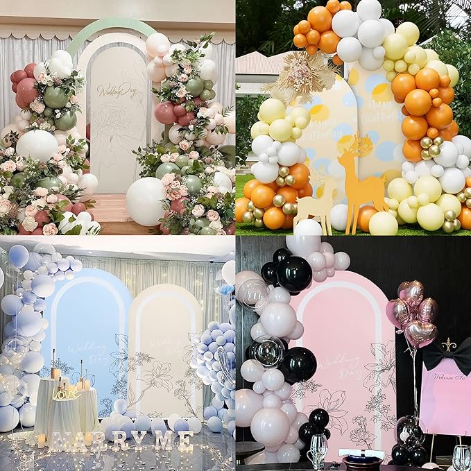6.6FT Arch Backdrop Cover – Elastic Spandex Fabric for Photo Booth, Birthday & Graduation Decor – Sleek Black Arch Stand Cover for Indoor/Outdoor Events