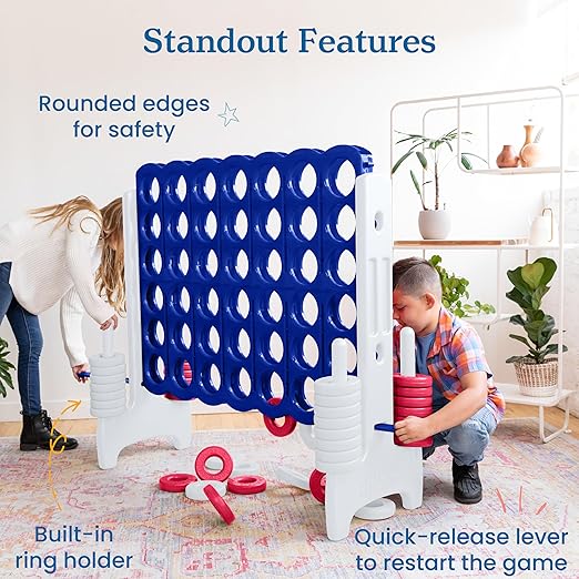 ECR4Kids Jumbo 4-To-Score, Giant Game, Red/White/Blue