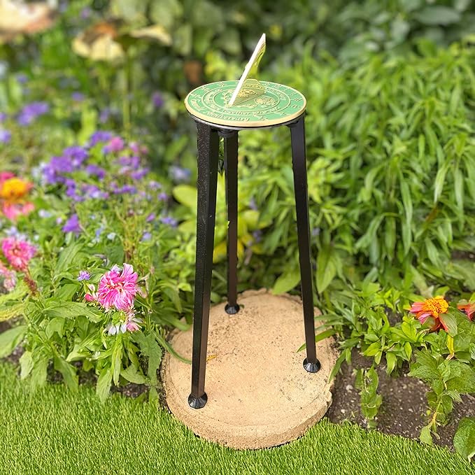 Anniversary Sundial Gift for 55th Emerald Wedding Anniversary in 2026 - Recycled Metal Home Decor Or Garden Present Idea - Handmade in UK for Him, Her Parents Or Couples 55 Year Celebration