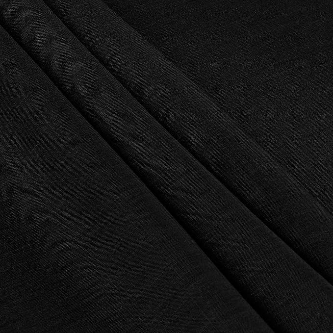 D'Moksha Homes Linen Black Tablecloth 60 x 102 Inch - 100% Pure Linen Rectangular Table Cloth - Machine Washable Tablecloth for Spring, Easter