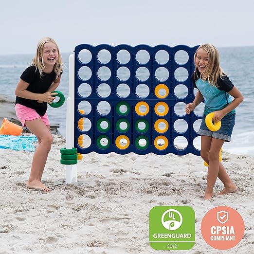 ECR4Kids Jumbo 4-To-Score, Giant Game, Blue/Gold