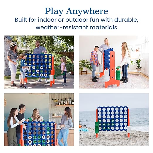 ECR4Kids Jumbo 4-to-Score, Giant Game, Blue/Orange