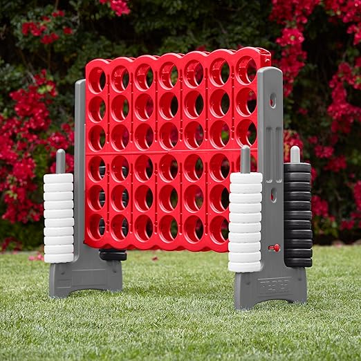 ECR4Kids Jumbo 4-To-Score, Giant Game, Red/Grey