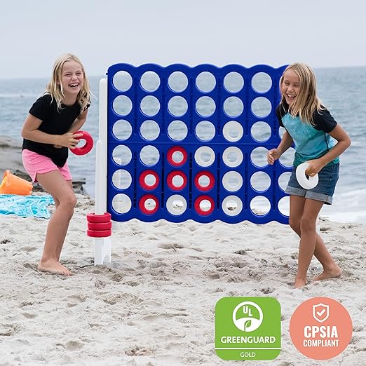 ECR4Kids Jumbo 4-To-Score, Giant Game, Red/White/Blue