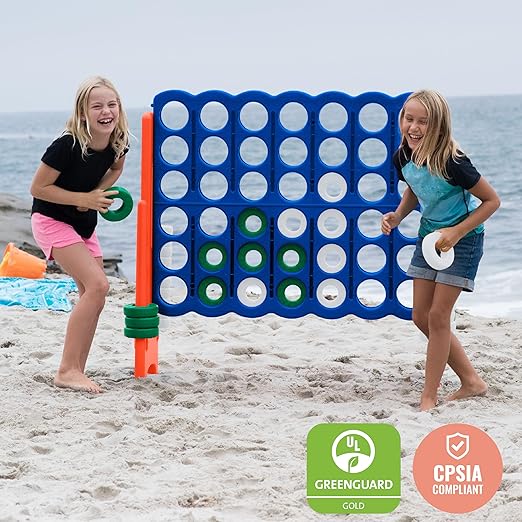 ECR4Kids Jumbo 4-to-Score, Giant Game, Blue/Orange