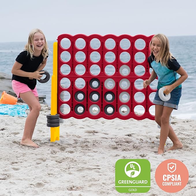 ECR4Kids Jumbo 4-To-Score, Giant Game, Cardinal, Gold