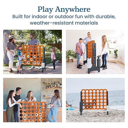ECR4Kids Jumbo 4-To-Score, Giant Game, Orange/Grey