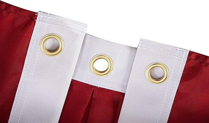 FRF FLAG American Flag Bunting 4x8 Ft, Embroidered Patriotic Bunting Flags, 4th of july Decorations Outdoor, with 3 Brass Grommets…