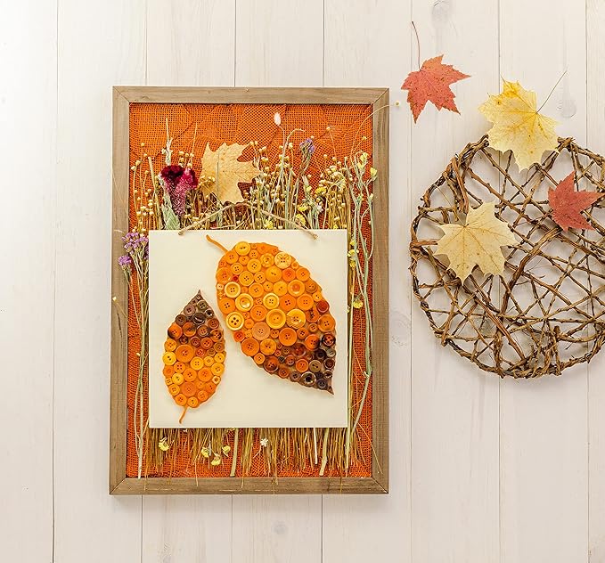 Leaf Cutout 12 x 6-1/2 inches, 6 Unfinished Birch Wood Cutouts for Autumn Decor and DIY Crafts, by Woodpeckers