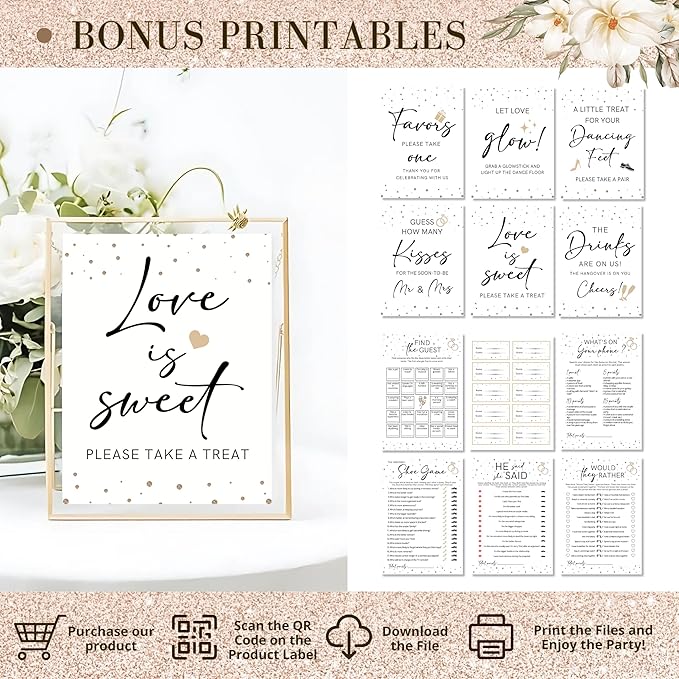 261 Pc Premium Engagement Party Decorations Kit – Elegant Mr. & Mrs. Wedding Balloons, Happy Engagement Banner, Diamond Ring White Gold Balloons, Cupcake Toppers – Classy Bride To Be Decor