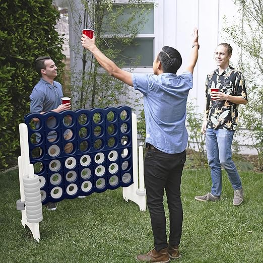 ECR4Kids Jumbo 4-To-Score, Giant Game, Navy/White