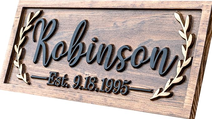 Last Name Sign | Wood Wall Decor | Nursery Name Sign | Baby Name Sign | Family Name Sign | Wooden Porch Sign | Front Door Sign | Personalized Wedding Gift | Wedding Decor | Bridal Shower Decor