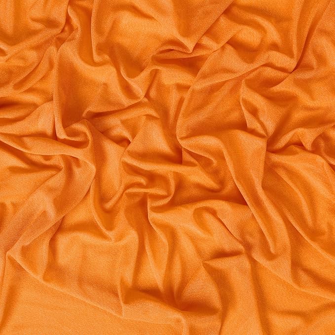 VDS Pack of 150, Orange, Sheer Chiffon Chair Sashes Bows Chair Cover Back Tie Ribbon for Wedding Birthday Baby Shower Engagement Ceremony Event Party Banquet Restaurant Dining Chair Decoration