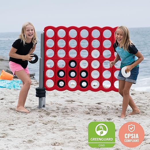 ECR4Kids Jumbo 4-To-Score, Giant Game, Red/Grey