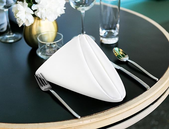 Utopia Home [288 Pack, White] Cloth Napkins 20x20 Inches, 100% Polyester Hemmed Edges, Washable and Reusable Ideal for Parties, Weddings and Dinners