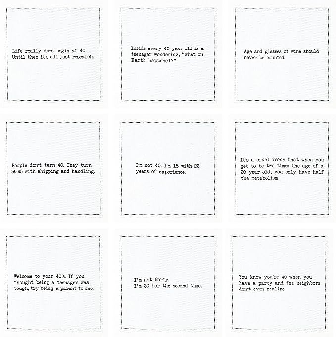 Five Star Funny 40th Birthday Quotes | White Cotton Cocktail Napkins | 50 Luxury Disposable Beverage Napkins with Witty Bar Quotes | Drink Napkins for Parties, Bars, Weddings & Game Nights