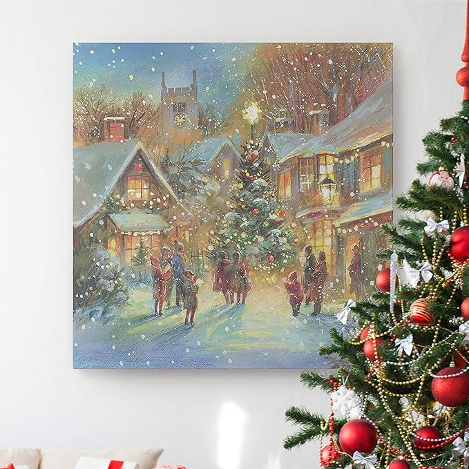 Evening Carol' By Jim Mitchell Gallery Wrapped Canvas Christmas Wall Art