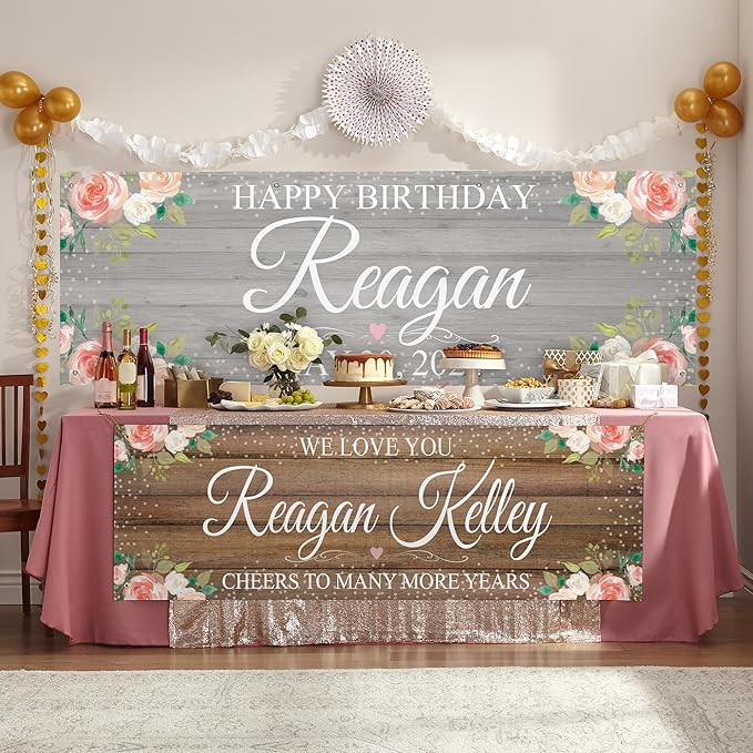 Let's Make Memories Personalized Celebration Banner - Wedding, Anniversary, Engagement Party Decorations - Custom Indoor/Outdoor Vinyl Banner - Any Text - Rustic - Gray - 10ft