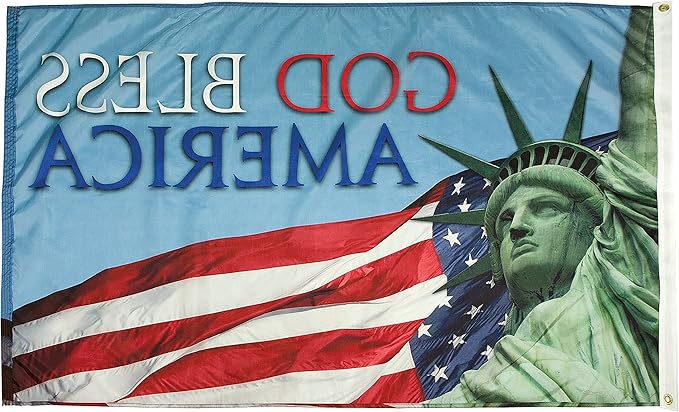 FlagSource God Bless America Nylon Decorative Flag, Made in The USA, 3x5'