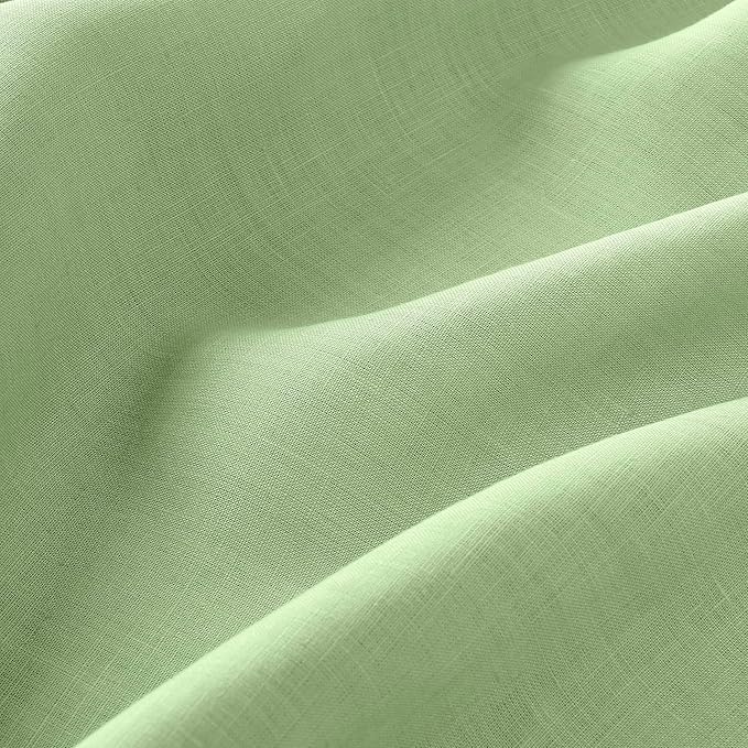 D'Moksha Homes Linen Tablecloth 60 x 108 Inch - 100% Pure Linen Sage Green Tablecloth for Rectangle Tables - Machine Washable Table Cloth for Spring, St Patricks Day, Easter