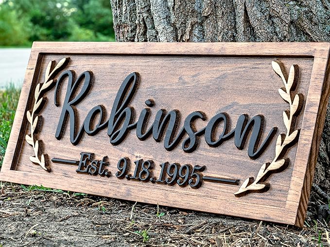 Last Name Sign | Wood Wall Decor | Nursery Name Sign | Baby Name Sign | Family Name Sign | Wooden Porch Sign | Front Door Sign | Personalized Wedding Gift | Wedding Decor | Bridal Shower Decor