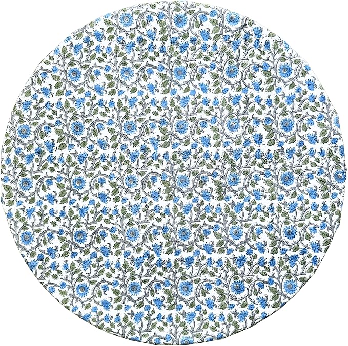 ATOSII Cotton Tablecloth Lake Como 90" Inches Round