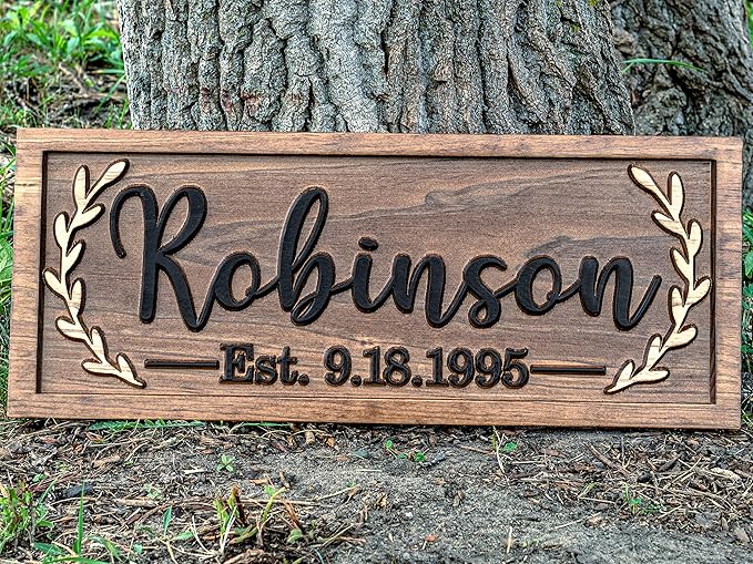 Last Name Sign | Wood Wall Decor | Nursery Name Sign | Baby Name Sign | Family Name Sign | Wooden Porch Sign | Front Door Sign | Personalized Wedding Gift | Wedding Decor | Bridal Shower Decor