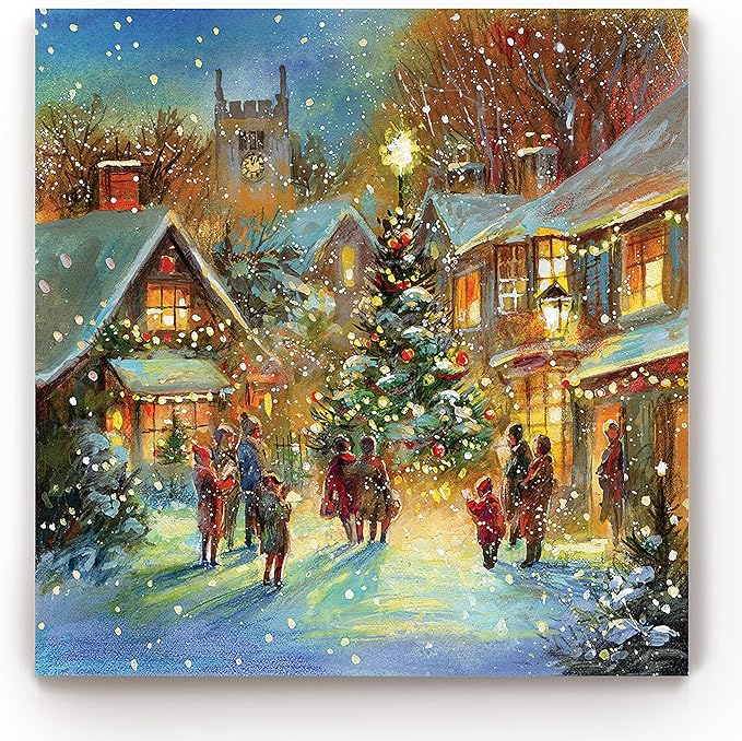 Evening Carol' By Jim Mitchell Gallery Wrapped Canvas Christmas Wall Art