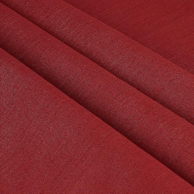 D'Moksha Homes Red Linen Tablecloth for Rectangle Tables 60 x 84 Inch - Classic Hemstitch 100% Pure Linen Red Table Cloth - Machine Washable Dining Tablecloth for Valentines, Spring