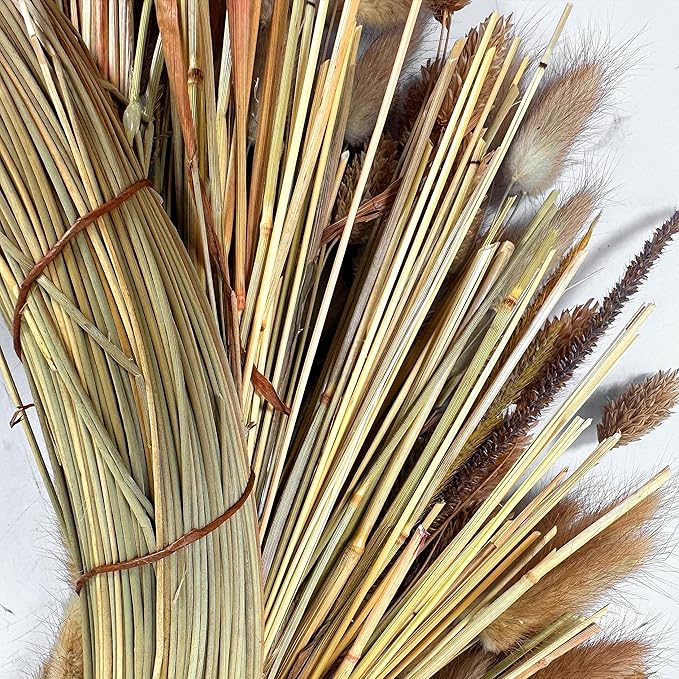 Galt International 21" Preserved Golden Natural Dried Lush Wheat Autumn Fall Wreath - Straw Wreath for Front Door Farmhouse Harvest Thanksgiving Decorations Home Decor Pampas
