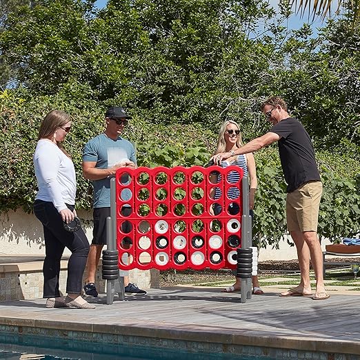 ECR4Kids Jumbo 4-To-Score, Giant Game, Red/Grey