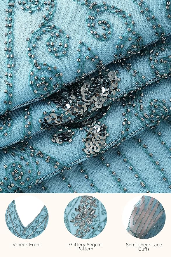 BABEYOND Great Gatsby Dresses for Women Plus Size Cocktail Dress 1920s Flapper Costume for Women
