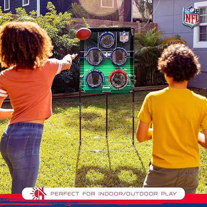 Franklin Sports Target Toss Games - Kids Football + Baseball Target Toss Games for Indoors + Outdoors - Fun Football + Baseball Throwing Games for Kids - Includes Targets + Mini Toy Balls