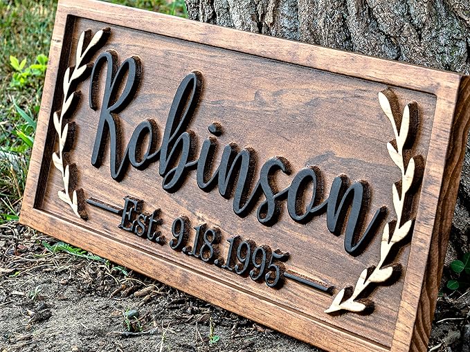 Last Name Sign | Wood Wall Decor | Nursery Name Sign | Baby Name Sign | Family Name Sign | Wooden Porch Sign | Front Door Sign | Personalized Wedding Gift | Wedding Decor | Bridal Shower Decor
