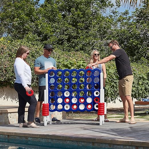 ECR4Kids Jumbo 4-To-Score, Giant Game, Red/White/Blue